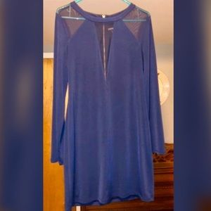 Express mini dress with sheer cutouts